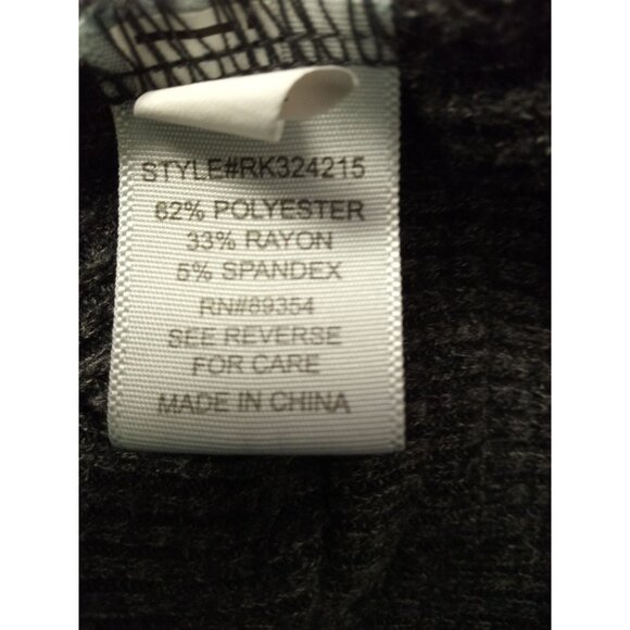 Women's Ultra Flirt Ribbed Grey V-Neck Top Size XL - Picture 4 of 4